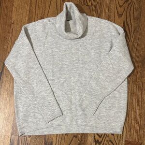 Vince Camuto Heather Gray Cowl Neck/ Turtleneck Sweater